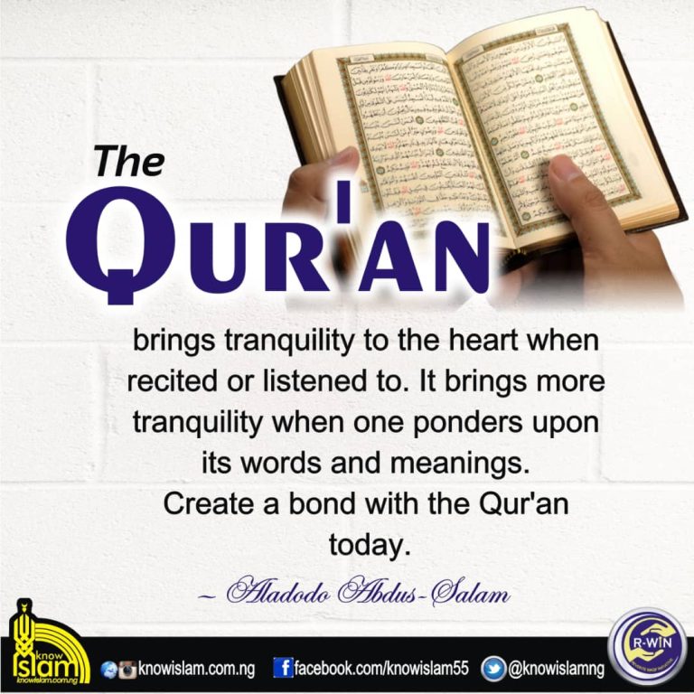 THE QUR’AN AND YOU PART 2 By Aladodo Abdussalam