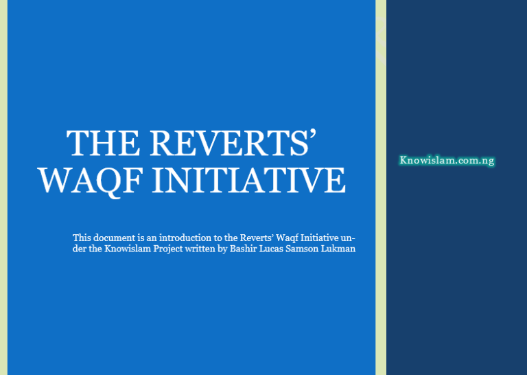 KNOWISLAM PROJECT LAUNCHES THE REVERTS WAQF INITIATIVE (R-WiN)