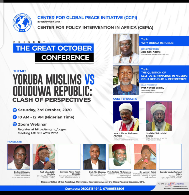 Re: Yoruba Muslims vs Oduduwa Republic: Clash of Perspectives : A Disclaimer