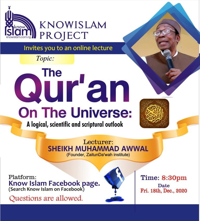 Know Islam Project invites Sheikh Muhammad Awwal for e-lecture