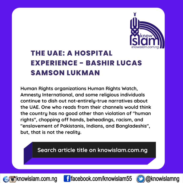The UAE: A Hospital Experience – Bashir Lucas Samson Lukman