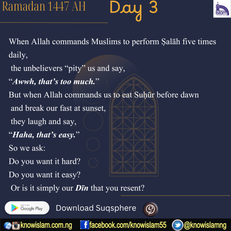 Ramadan 1447 AH | Day 3 | Hard or Easy?